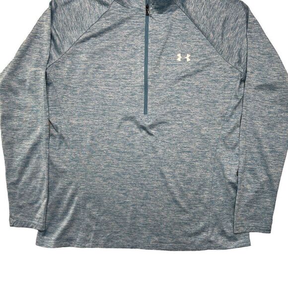 Under Armour Shirt Women's Size XL Running Loose HeatGear 1/2 Zip Long Sleeve - Picture 4 of 9